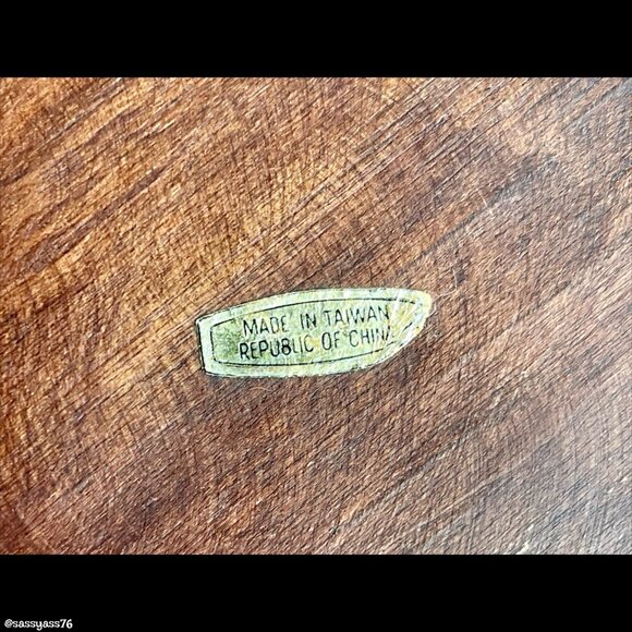 ⭐️HP⭐️VTG▪️ 70's 80's Boho Rustic Set of ASIAN WOOD Serving Bowl Spoon & 7 Bowls - Picture 8 of 10